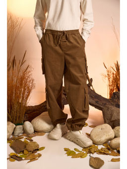 The Clothing Factory - Corduroy Light Olive Cargo Jogger Pant for Men
