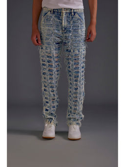 The Clothing Factory - Blue Distressed Denim Jeans