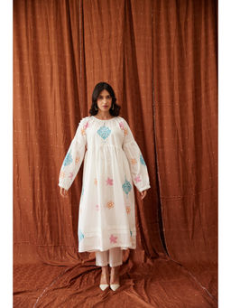 MAAND - Blue Printed Pure Cotton Kurta with Pant