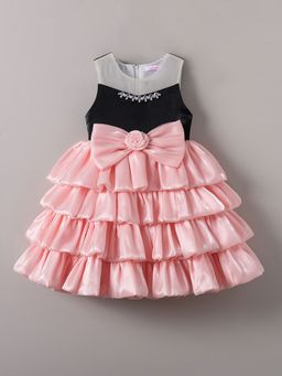 Hopscotch - Stone Embellished Tiered Party Dress