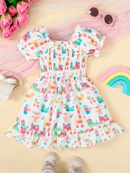 Hopscotch - All-Over Print Casual Dress