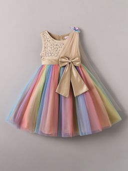 Hopscotch - Bow Applique Party Dress