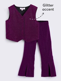 Hopscotch - 2-Piece Shimmery Top And Pants