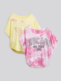 Hopscotch - 2-Pack Butterfly Sleeve Tees