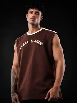Perch - Brown Perch League Oversized Tank T-shirt