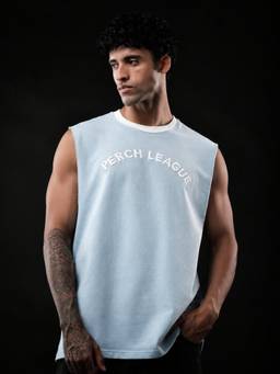 Perch - Sky Blue Perch League Oversized Tank T-shirt