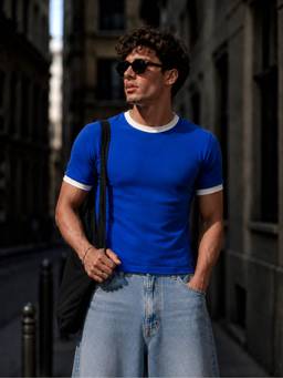 Perch - Royal Blue Ringer T-shirt