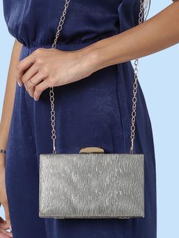 Lavie - Women's Glitz Framed Clutch (Grey) (Free Size)