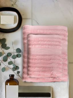 Mush - Bamboo 550 GSM Hand Face Towel Pink (Pack of 2)