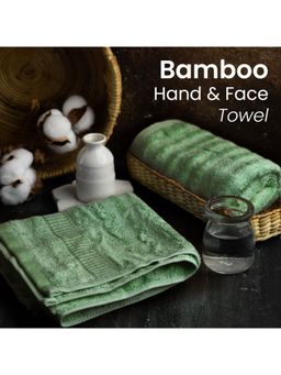 Mush - Bamboo 550 GSM Hand & Face Towel Green ( Set of 3)