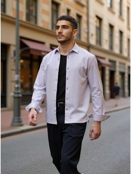 Cove and Lane - Knit Shirt Slim Fit Lavender Shirt