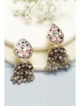 Biba - Grey Alloy Earrings