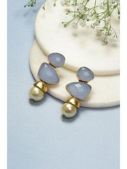 Biba - Grey Brass Earrings