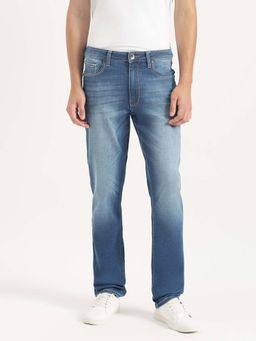 United Colors of Benetton - Blue Cotton Blend Solid Jeans