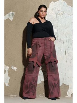 FREAKINS - Scarlet Siege Curve Denim Utility Cargo Jeans