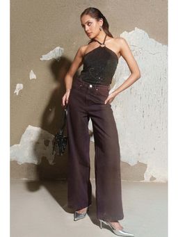 FREAKINS - Midnight Merlot Wide Leg Jeans