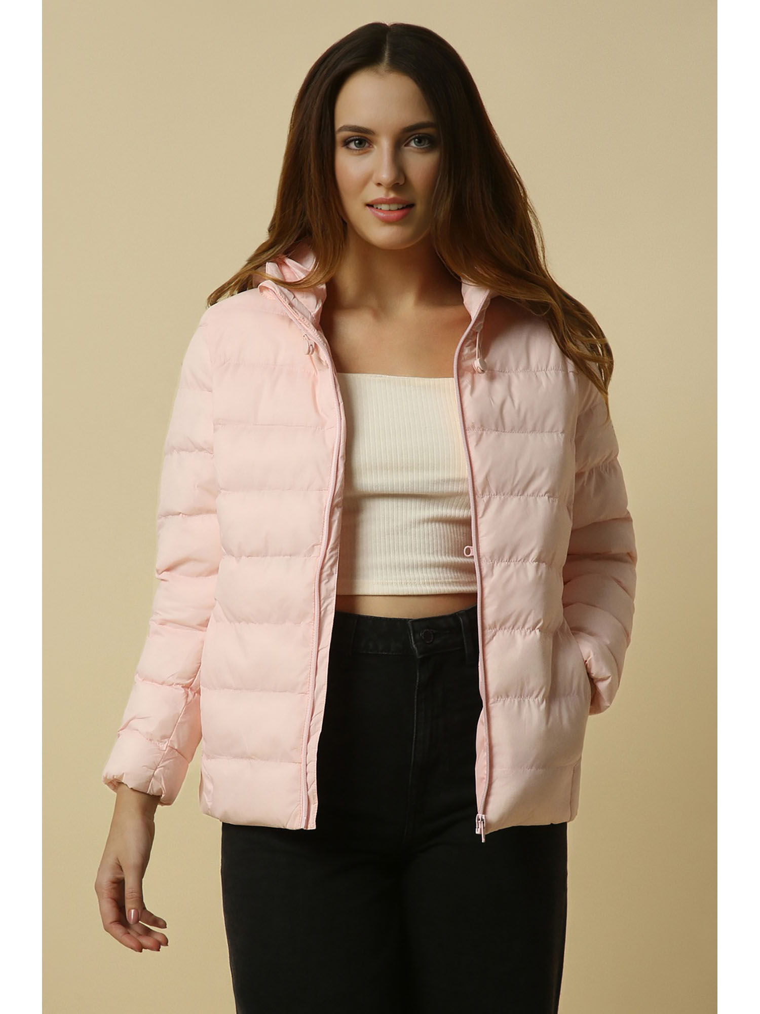 allen solly Women Pink Solid Casual Jacket-picture-20