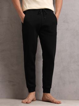 U.S. POLO ASSN. - Black Cotton Mid Waist Lounge Joggers