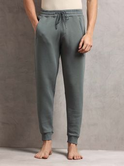 U.S. POLO ASSN. - Grey Cotton Mid Waist Lounge Joggers