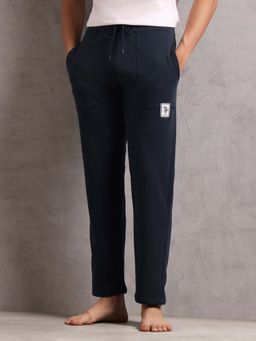 U.S. POLO ASSN. - Blue Cotton Mid Waist Lounge Trackpant