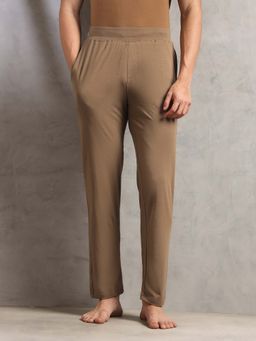 U.S. POLO ASSN. - Brown Viscose Mid Waist Lounge Trackpant