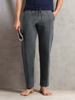 U.S. POLO ASSN. - Grey Cotton Mid Waist Lounge Trackpant