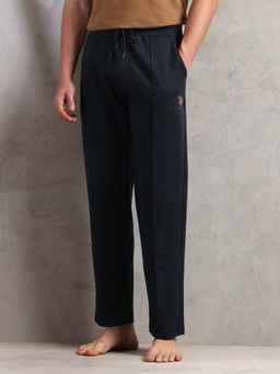 U.S. POLO ASSN. - Blue Cotton Mid Waist Lounge Trackpant