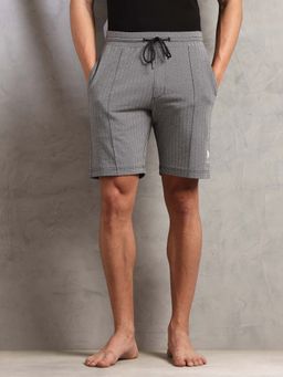 U.S. POLO ASSN. - Black Cotton Mid Waist Lounge Shorts