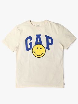 GAP - Beige Printed Slim Fit T-Shirt