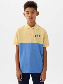 GAP - Yellow Colorblock Regular Fit Polo T-Shirt