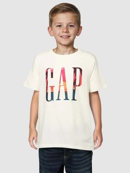 GAP - Off White Printed Relaxed Fit T-Shirt