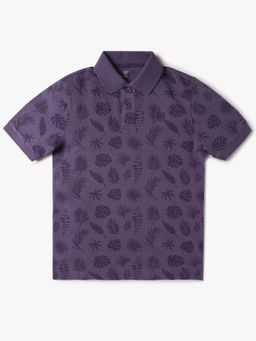 GAP - Purple Printed Regular Fit Polo T-Shirt