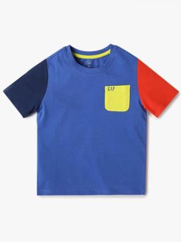 GAP - Blue Colorblock Regular Fit T-Shirt