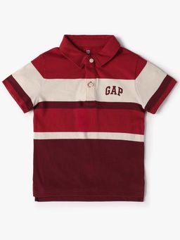 GAP - Red Stripes Relaxed Fit Polo T-Shirt