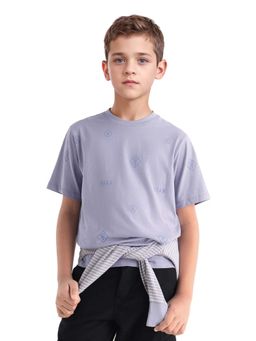 RARE ONES - Purple Printed Regular Fit T-Shirt