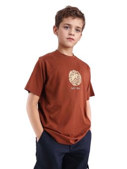 RARE ONES - Rust Printed Regular Fit T-Shirt