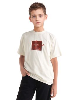 RARE ONES - Off White Printed Regular Fit T-Shirt