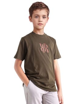 RARE ONES - Brown Printed Regular Fit T-Shirt