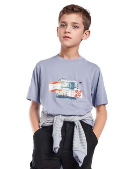 RARE ONES - Purple Printed Regular Fit T-Shirt