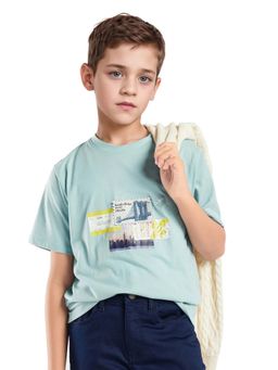 RARE ONES - Green Printed Regular Fit T-Shirt