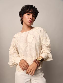 ONLY - Womens Regular Fit Beige Top