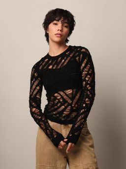 ONLY - Womens Regular Fit Black Top