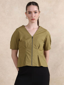 RAREISM - Funit Dusky Olive Regular Top