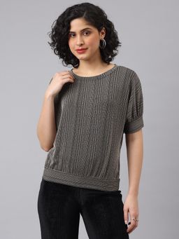 Latin Quarters - Women Grey Solid Top