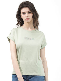 RAREISM - Alexy Pastel Green Printed T-Shirt