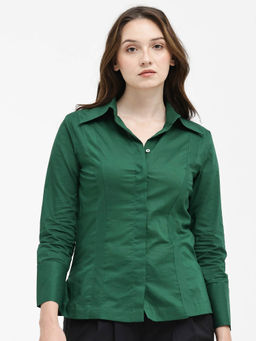 RAREISM - Arthur Dark Green Solid Shirt