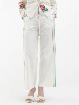 RAREISM - Banche-B Primary White Stripes Trouser