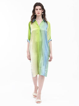 RAREISM - Boris Primary Multicolor Printed Midi Dress