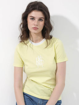 RAREISM - Cosme Primary Yellow Solid T-Shirt