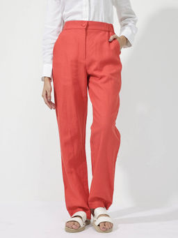 RAREISM - Costa-B Pastel Coral Solid Trouser